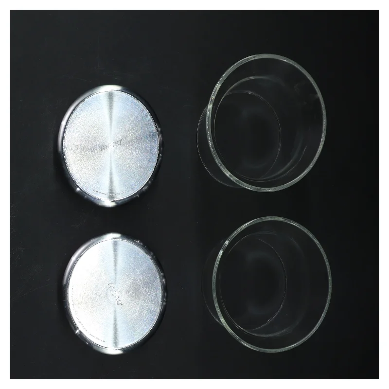 Te-lysestager i glas og metal fra Menu (str. Ø 8 cm)