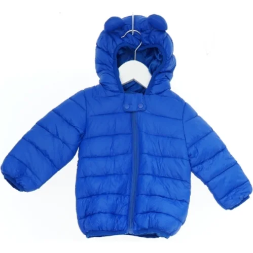 Blå børnevinterjakke med hætte (str. 80)