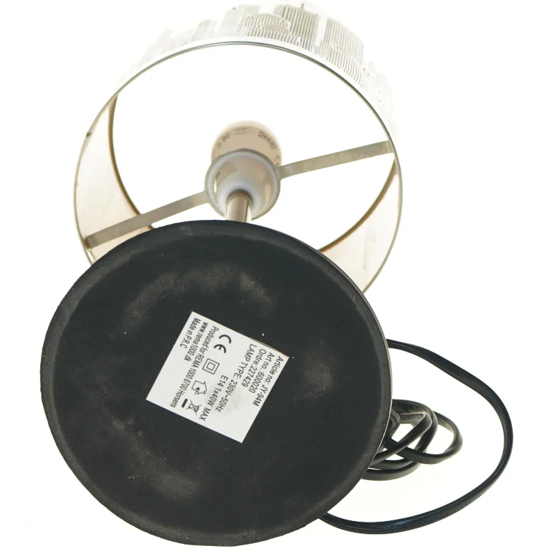 Bordlampe med stadsudsigt fra Rema 1000 (str. 38 cm)