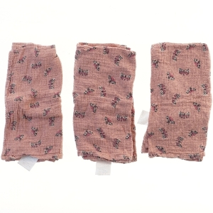 Rosa stofbleer 3 stk fra Petit (str. 3 stk 60x60 cm)