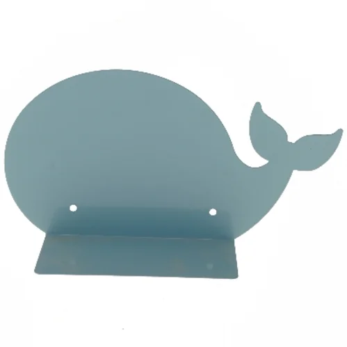 Blå hval væghylde fra Søstrene Grene (str. 28x15 cm)
