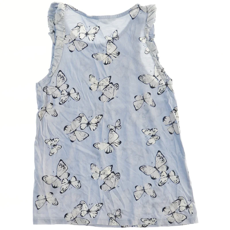 Sommerbluse med sommerfugleprint fra H&M (str. 122)