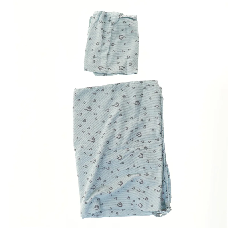 Vanilla copenhagen Blåt sengetøj med regndråbe mønster (str. 42x37 & 92x132 cm)