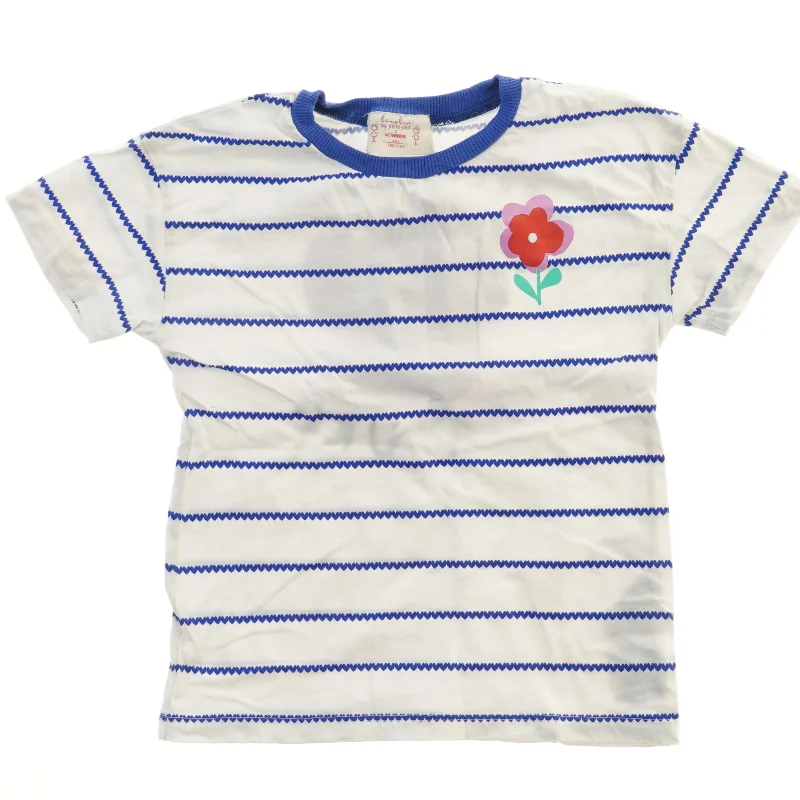 Piget-shirt med blomstertryk (str. 110)