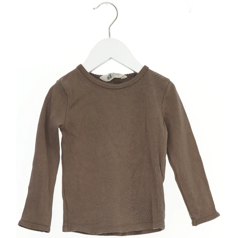 Brun rib Bluse fra H&M (str. 110 cm)
