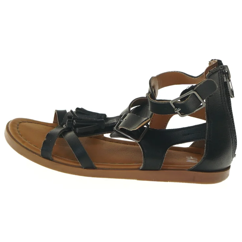 Sorte lædersandaler str. 31 fra H&M (str. 31 )