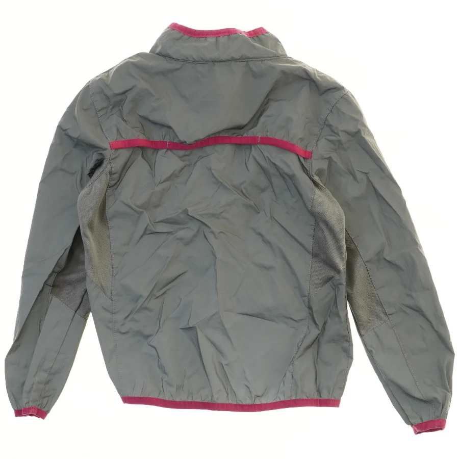 Grå jakke med lynlås (str. 128)