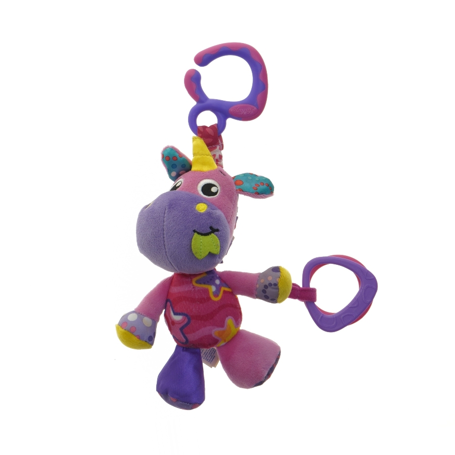Unicorn babylegetøj med klips fra Playgro (str. 19 cm)