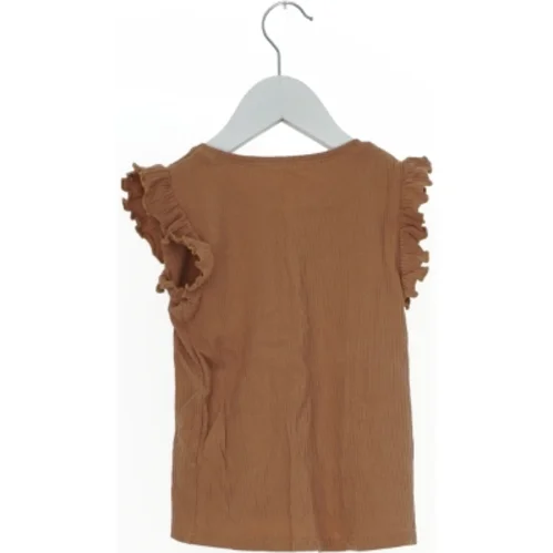 Brun bluse med flæser fra H&M (str. 110)