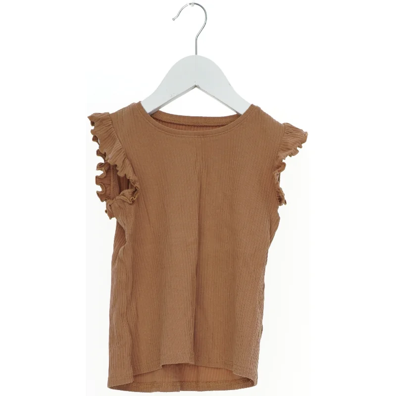 Brun bluse med flæser fra H&M (str. 110)