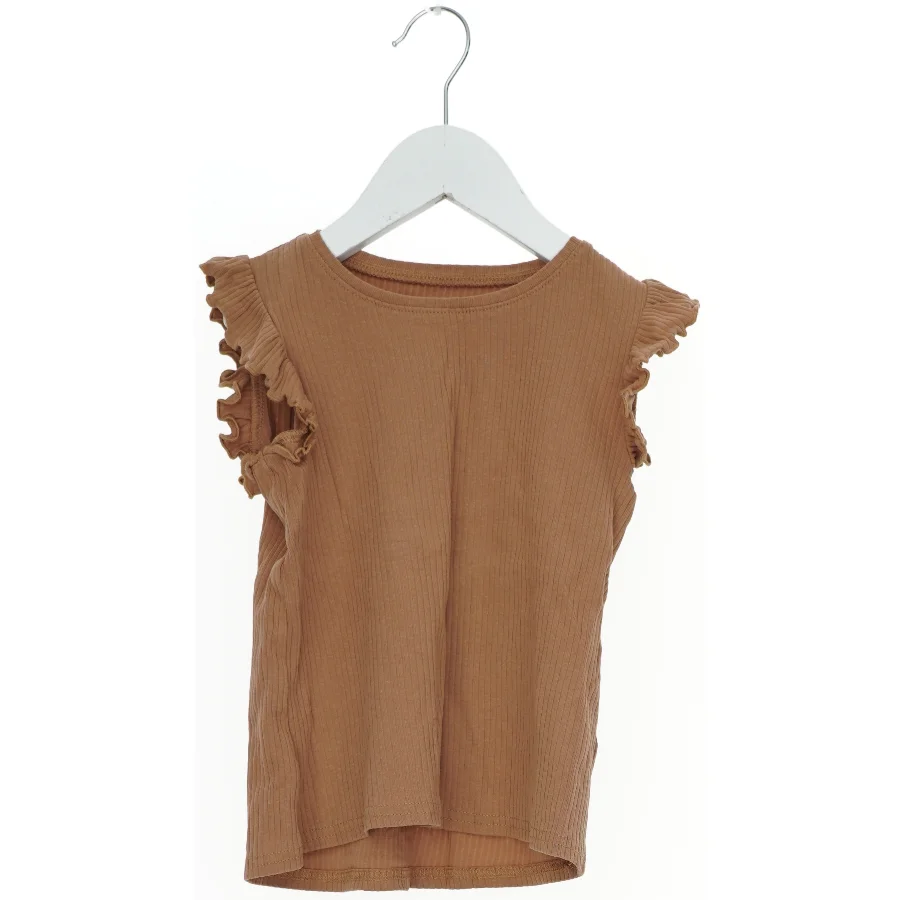 Brun bluse med flæser fra H&M (str. 110)