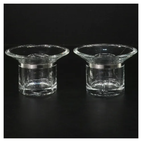 To glas fyrfadsstager fra Rosendahl (str. Ø 11 cm)