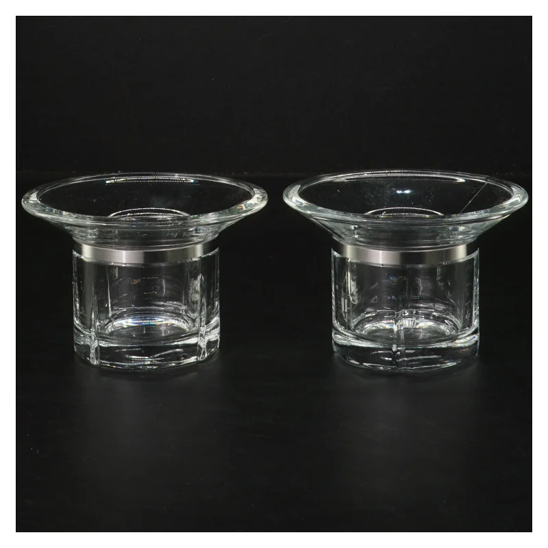 To glas fyrfadsstager fra Rosendahl (str. Ø 11 cm)