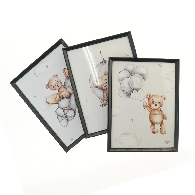 Børneplakater med bjørne fra IKEA (str. 42x32,5 cm)