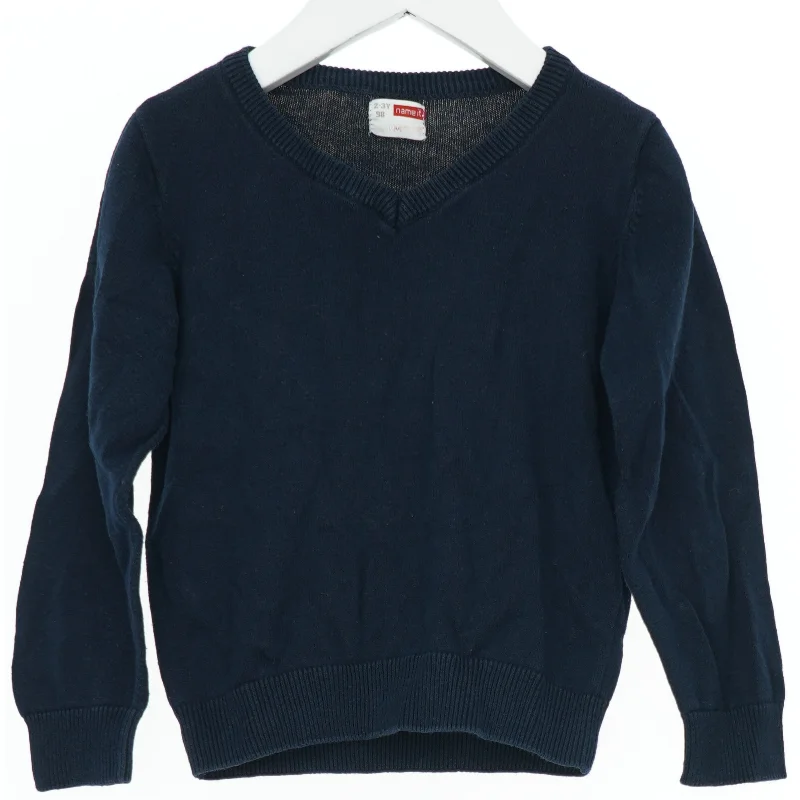 Marineblå V-hals Trøje fra Name It fra Name It (str. 98)