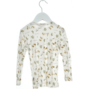 Langærmet bluse med dyremønster fra Joha (str. 92)