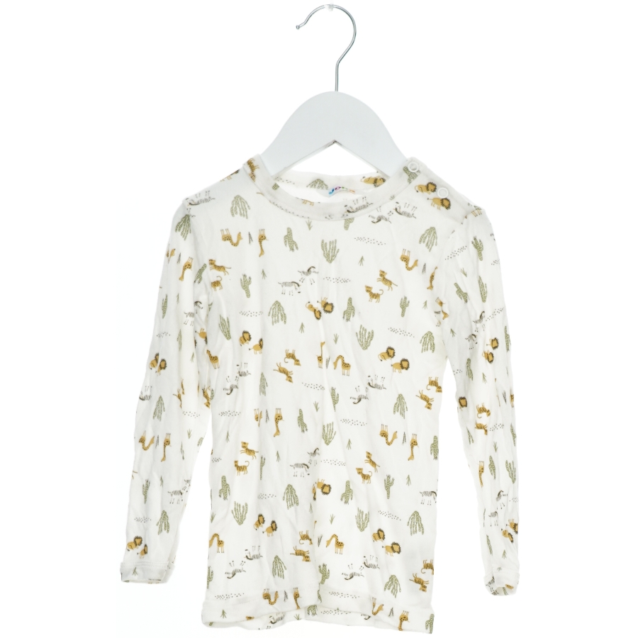 Langærmet bluse med dyremønster fra Joha (str. 92)