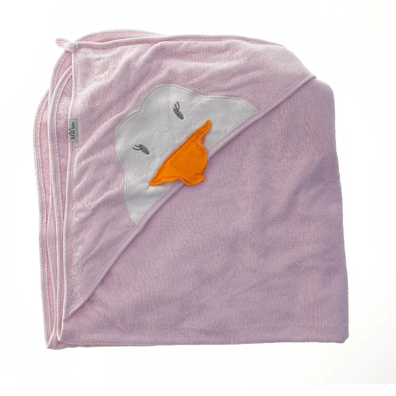 Baby håndklæde med hætte og andemotiv fra Aziz Bebe (str. 85x85 cm)