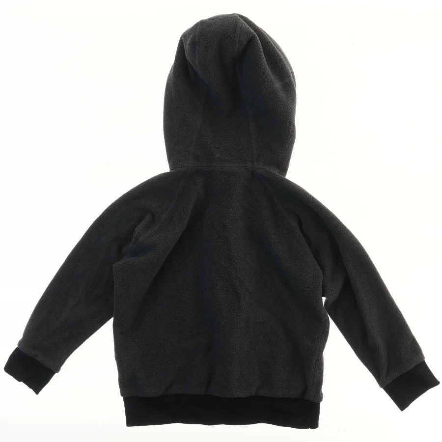 Sort fleece hættetrøje med lynlås fra Cintamani (str. 104)