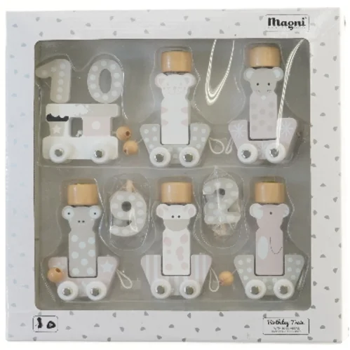 Magni fødselsdagstog med tal fra Magni (str. 33x33 cm)