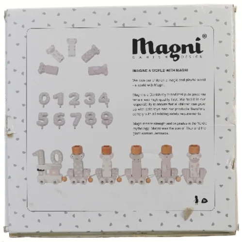 Magni fødselsdagstog med tal fra Magni (str. 33x33 cm)