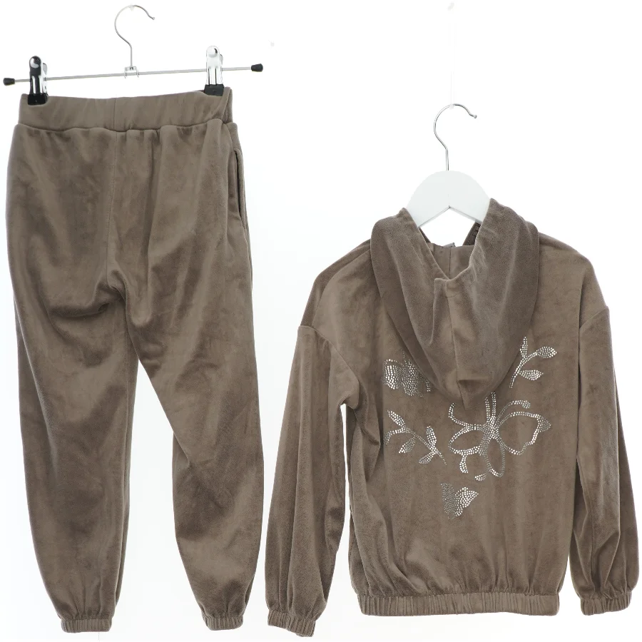 Brun velour joggingdragt fra Lindex (str. 104)