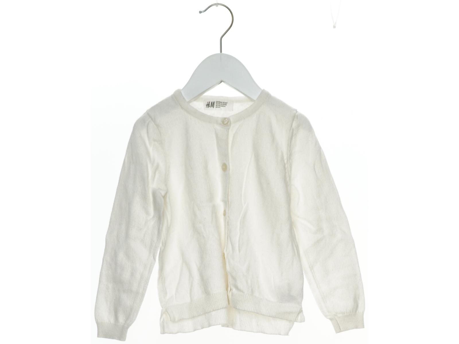 Hvid cardigan fra H&M (str. 92 cm)