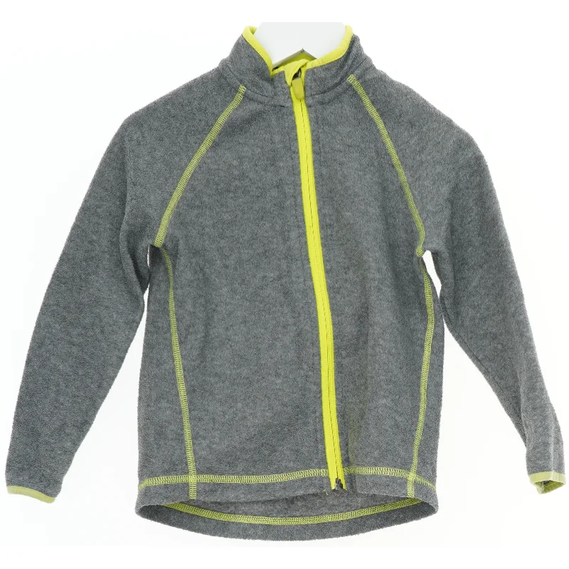 Grå fleecejakke med neon detaljer fra H&M (str. 98)