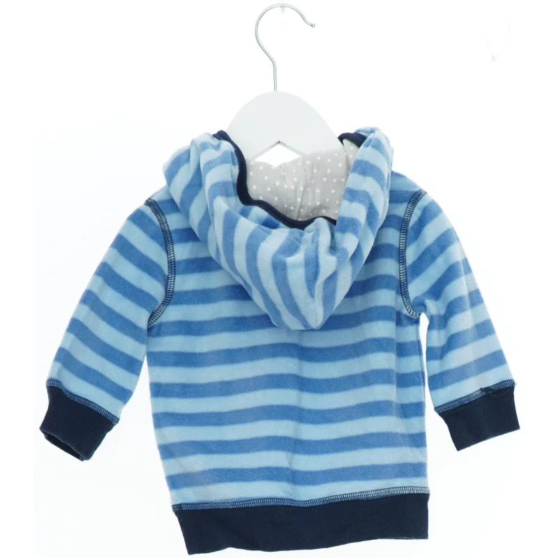 Blå stribet hættetrøje med bamseansigt fra Tiny Little Wonders (str. 80)