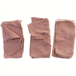 Gammelrosa stofbleer 3 stk fra Petit (str. 3 stk 60x60 cm)