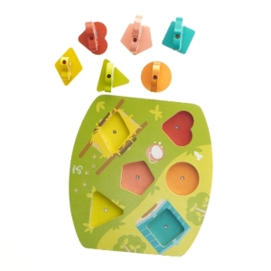 Træpuslespil med lyd til børn fra Hape (str. 22x20,5 cm)