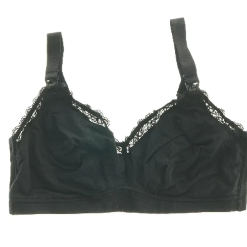 Sort bh med blonde detaljer fra Lindex (str. 90F cm)