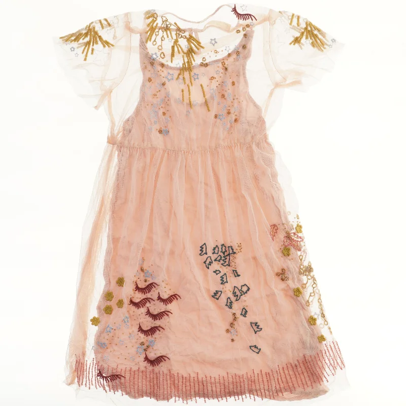 Broderet børnekjole med tyl fra Zara Girls (str. 128)