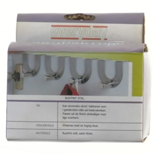 Rustfrie stål knager fra Everyday (str. 7x6x2 cm)