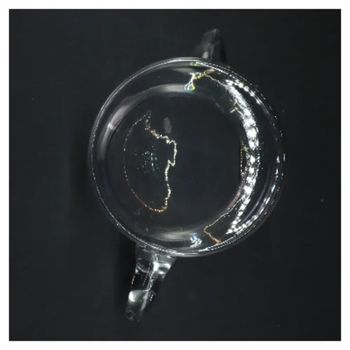 Glas tepotte med hætte (str. Ø 14 cm)