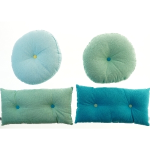 Sæt af puder (str. 4 stk 58,5x30 & Ø 43 cm)
