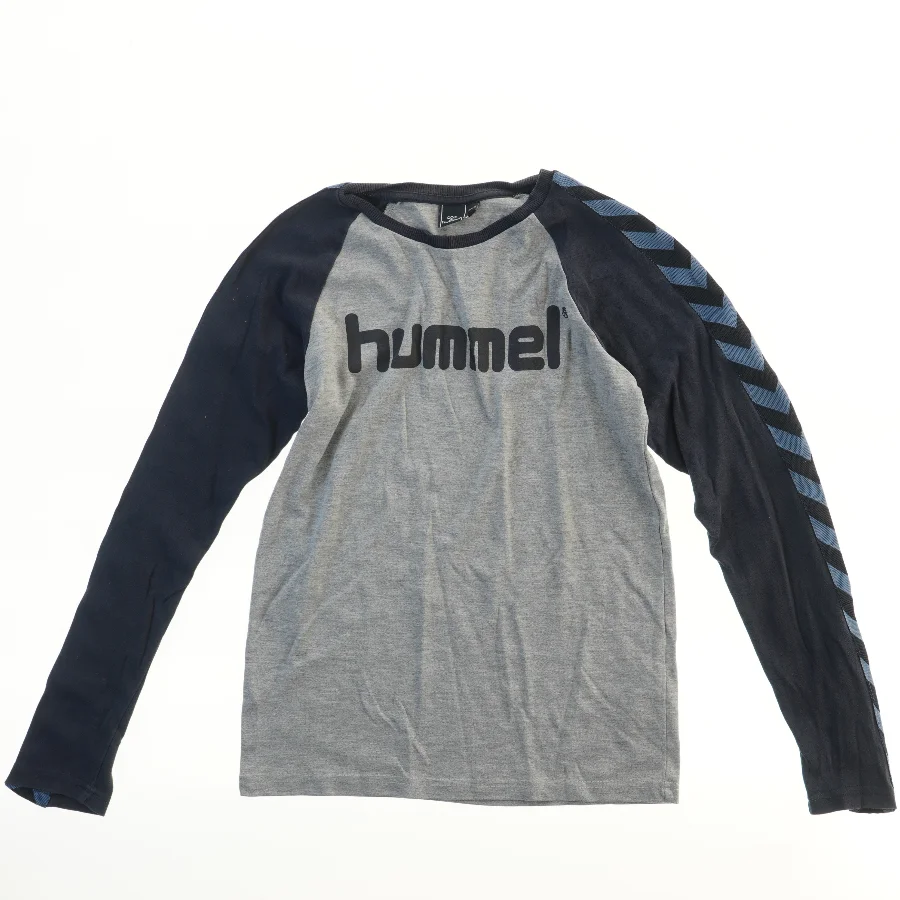 Langærmet T-shirt med logo fra Hummel (str. 164)