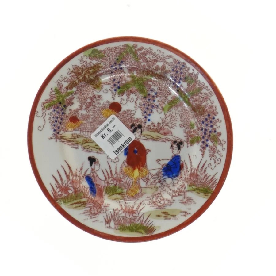 Dekorative tallerkener med orientalsk motiv (str. Ø 15,5 cm)