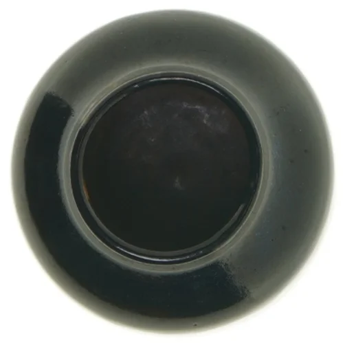 Keramikvase med mørkeblå glasur (str. 10 cm)