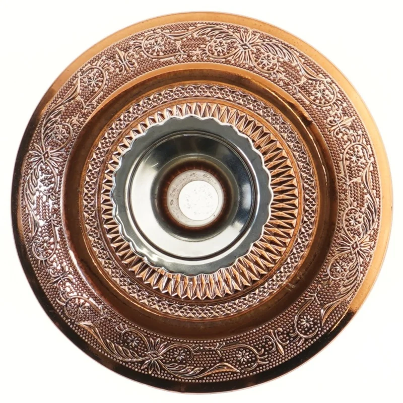 "Kobber"dekoreret kagefad (str. Ø 20 cm)
