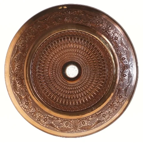 "Kobber"dekoreret kagefad (str. Ø 20 cm)