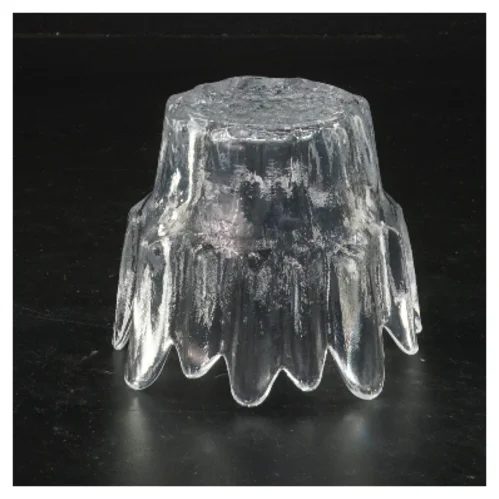 Lysestage i glas (str. Ø 8x7,5 cm)