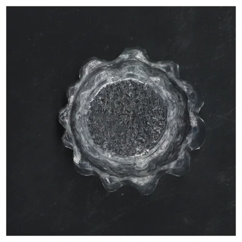 Lysestage i glas (str. Ø 8x7,5 cm)