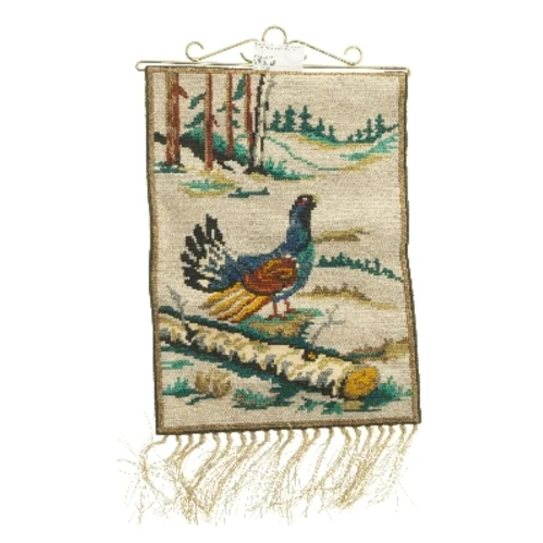 Billedtæppe med fuglemotiv (str. 42x31 cm)