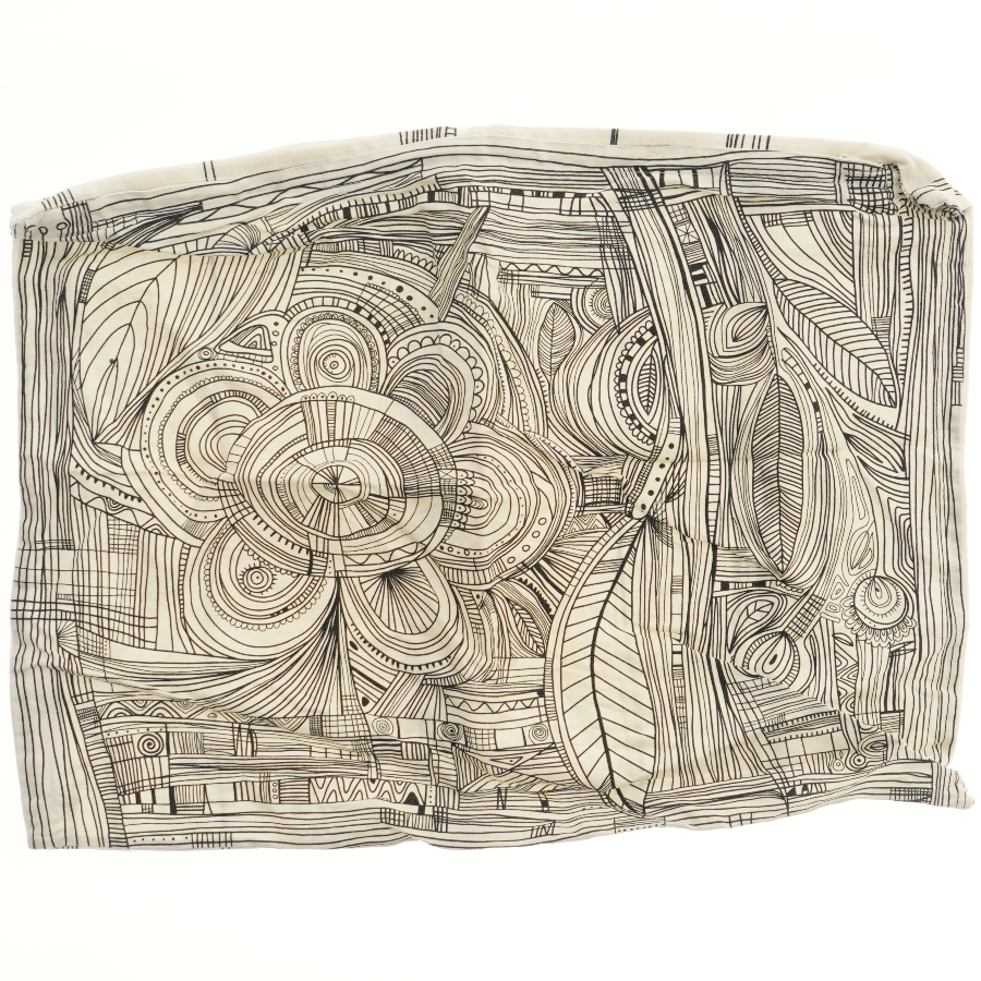 Mønstret stofstykke (str. 49x37 cm)