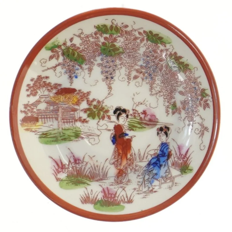 Dekorative tallerkener med orientalsk motiv (str. Ø 13 cm)