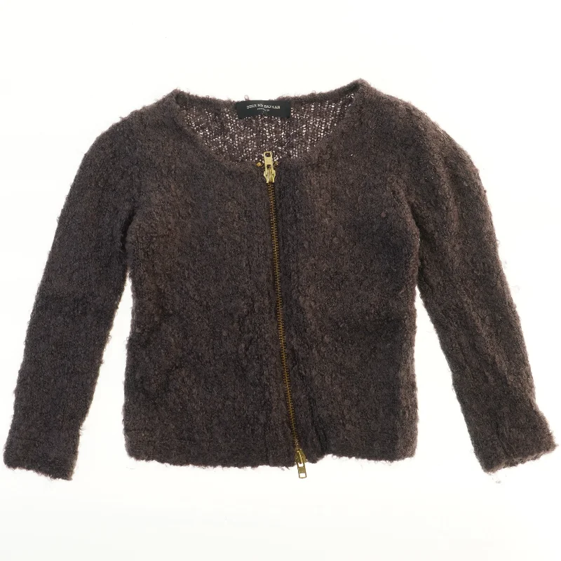 Bruuns Bazar Strik Cardigan med Lynlås fra Bruuns Bazaar (str.  38x46 cm)