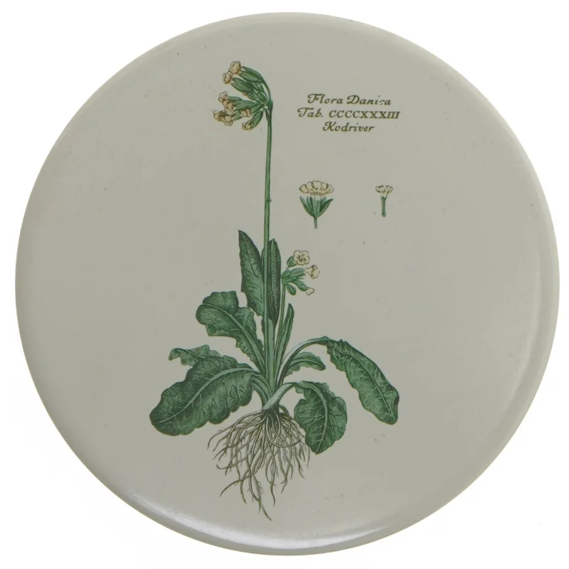 Dekorativ tallerken med blomsterillustration fra H & R Johnson (str. Ø 15 cm)