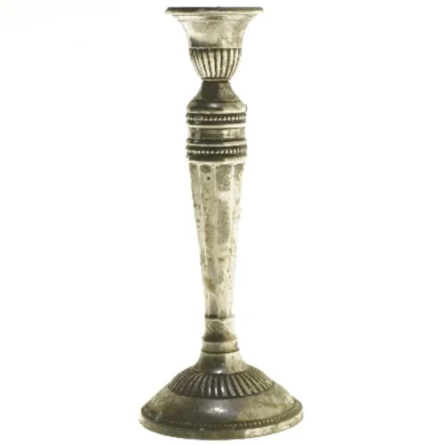 Vintage lysestage i metal (str. 20 cm)