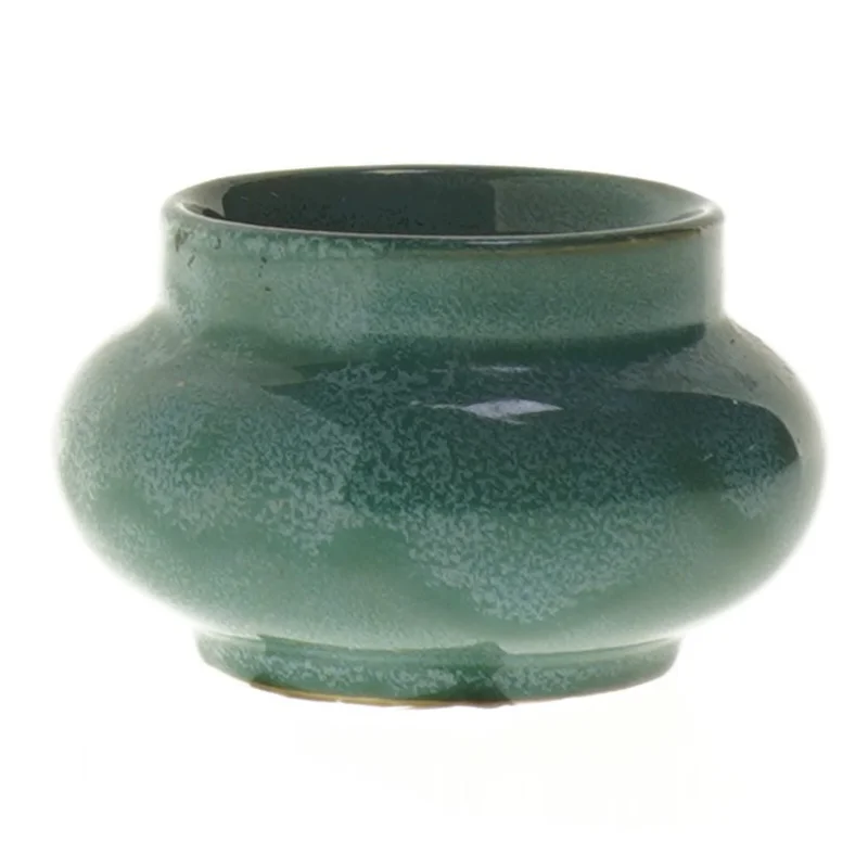 Keramisk skål med blå glasur (str. Ø 9 cm)